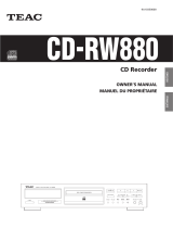 TEAC CD-RW880 Manuel utilisateur
