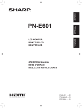 Sharp PN-E601 Manuel utilisateur