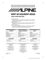 Alpine MRP-M1000 Le manuel du propriétaire