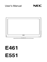 NEC E551 Manuel utilisateur