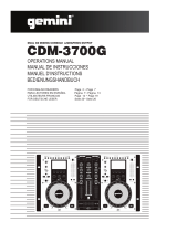 Gemini CDM-3700G Manuel utilisateur