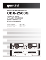 Gemini CDX-2500G Manuel utilisateur