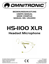 Omnitronic HS-1100 XLR Headset microphone Manuel utilisateur