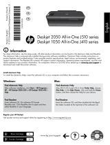 HP Deskjet 2050A All-in-One Printer series - J510 Manuel utilisateur