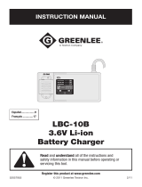 Greenlee LBC-10B 3.6V Li-ion Battery Charger Manuel utilisateur