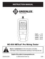 Greenlee NC-500 NETcat Pro Wiring Tester Manuel utilisateur