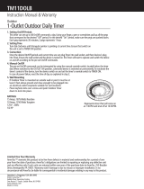 AmerTac Outdoor 1-Outlet Daily Mechanical Timer Manuel utilisateur