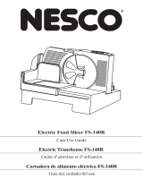 Nesco  Removable Motor Food Slicer Mode d'emploi