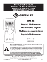 Greenlee DM-45 Le manuel du propriétaire