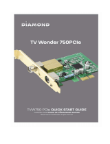 Diamond TV Wonder 750 PCIE Manuel utilisateur