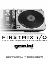 Gemini Firstmix i-O - USB MIDI Controller Le manuel du propriétaire