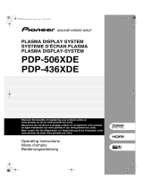 Pioneer PDP-506XDE Le manuel du propriétaire