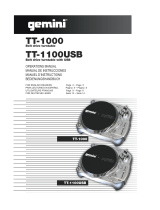 Gemini TT-1100USB Le manuel du propriétaire