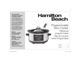 Hamilton Beach Programmable Slow Cooker Manuel utilisateur