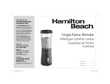 Hamilton Beach Hamilton Beach Single-Serve Blender Manuel utilisateur