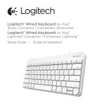 Logitech Wired Keyboard for iPad Guide d'installation