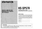Aiwa HS-SP570 Manuel utilisateur