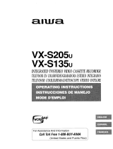 Aiwa VX-S205 Manuel utilisateur