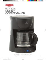 Back to Basics Soho Coffeemaker Manuel utilisateur
