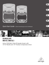 Behringer EUROLIVE B615D Guide de démarrage rapide