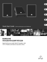 EUROLIVE Eurolive VS1220 Guide de démarrage rapide