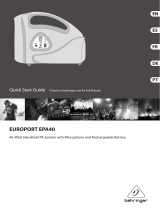 Behringer EUROPORT EPA40 Guide de démarrage rapide
