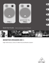 Behringer Monitor Speakers MS16 Guide de démarrage rapide