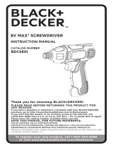 Black & Decker Screwdriver BDCS80I Manuel utilisateur