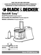 Black and Decker Appliances QuickN'Easy FP1200 Series Manuel utilisateur