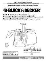 Black & Decker Quick 'N Easy FP1400 Series Manuel utilisateur