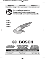 Bosch Power Tools Bosch Large Angel Grinder 6/1/1994 Manuel utilisateur
