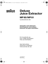 Braun Deluxe Juice Extractor MP80 Manuel utilisateur