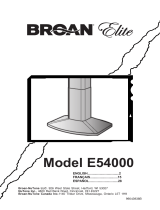 Broan ELITE E54000 Manuel utilisateur