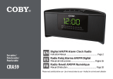 Coby CRA59 - Clock Radio - Mirror Manuel utilisateur