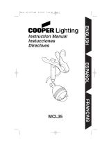 Cooper Lighting MCL35 Manuel utilisateur