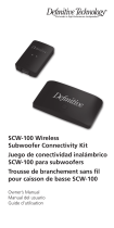 Definitive Technology SCW-100 Manuel utilisateur