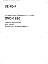 Denon DVD-1920 Manuel utilisateur