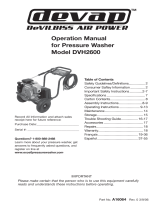 DeVilbiss Air Power Company Devap DVH2600 Manuel utilisateur