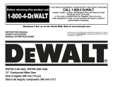 DeWalt 12" COMPOUND MITER SAW DW705 Manuel utilisateur