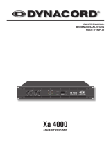 DYNACORD System Power Amp Xa 4000 Manuel utilisateur