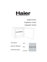 Haier HUM013EA - 1.3 cu. Ft. Capacity Upright Freezer Manuel utilisateur