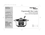 Hamilton Beach 33967 - 6 Qt Programmable Stainless Slow Cooker Manuel utilisateur