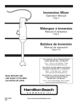 Hamilton Beach HMI200 - Commercial Immersion Handheld Blender Manuel utilisateur