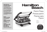 Hamilton Beach Panini Press Gourmet Sandwich Maker 25450 Manuel utilisateur