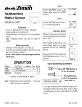 Heath Zenith Replacement Motion Sensor SL-5407 Manuel utilisateur