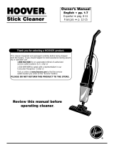 Hoover Stick Cleaner Manuel utilisateur