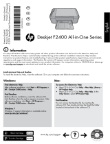 HP Deskjet F2400 All-in-One series Guide de référence