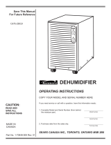 Kenmore Dehumidifier C675-25010 Manuel utilisateur