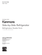 Kenmore 22 cu.ft. Capacity Side-by-Side Refrigerator w/ Dispenser Le manuel du propriétaire