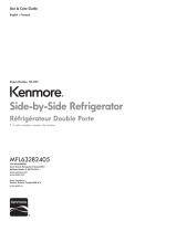 Kenmore 26 cu.ft. Capacity Side-by-Side Refrigerator w/ Grab-N-Go Door Le manuel du propriétaire